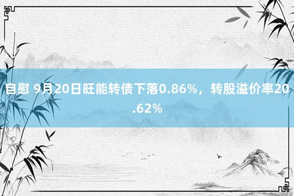 自慰 9月20日旺能转债下落0.86%，转股溢价率20.62%