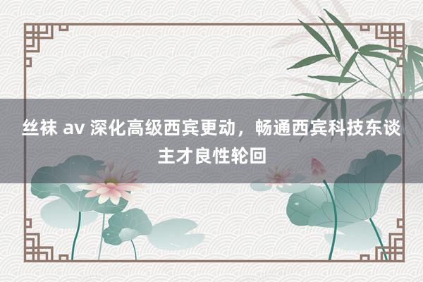 丝袜 av 深化高级西宾更动，畅通西宾科技东谈主才良性轮回