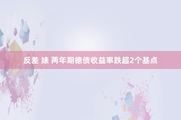 反差 婊 两年期德债收益率跌超2个基点