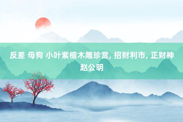 反差 母狗 小叶紫檀木雕珍赏， 招财利市， 正财神赵公明