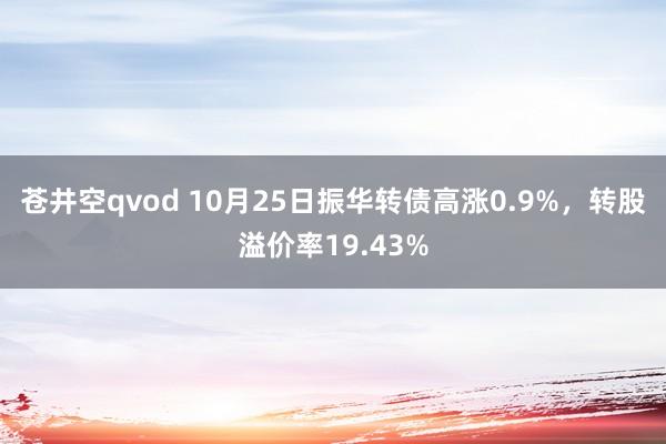 苍井空qvod 10月25日振华转债高涨0.9%，转股溢价率19.43%