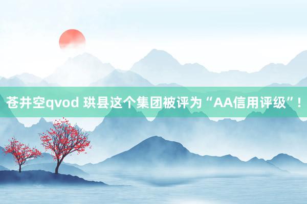 苍井空qvod 珙县这个集团被评为“AA信用评级”!