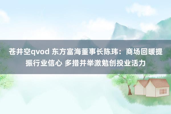 苍井空qvod 东方富海董事长陈玮：商场回暖提振行业信心 多措并举激勉创投业活力
