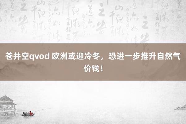 苍井空qvod 欧洲或迎冷冬，恐进一步推升自然气价钱！