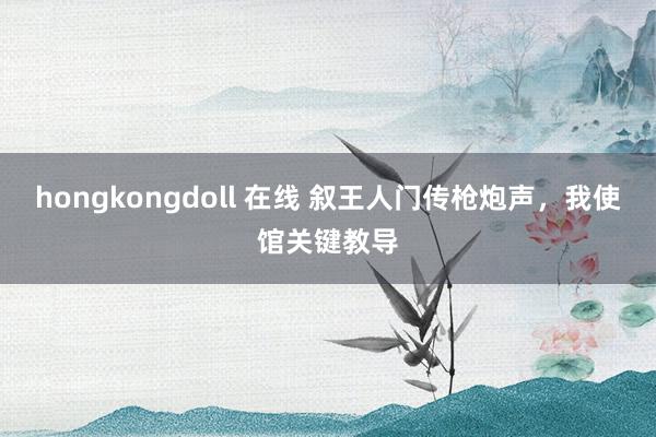hongkongdoll 在线 叙王人门传枪炮声，我使馆关键教导