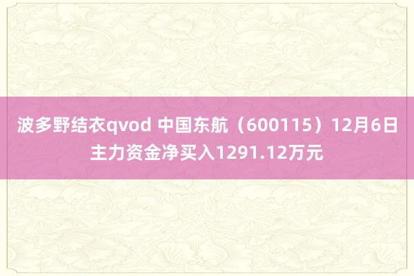 波多野结衣qvod 中国东航（600115）12月6日主力资金净买入1291.12万元