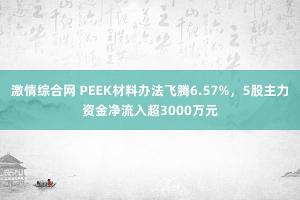 激情综合网 PEEK材料办法飞腾6.57%，5股主力资金净流入超3000万元