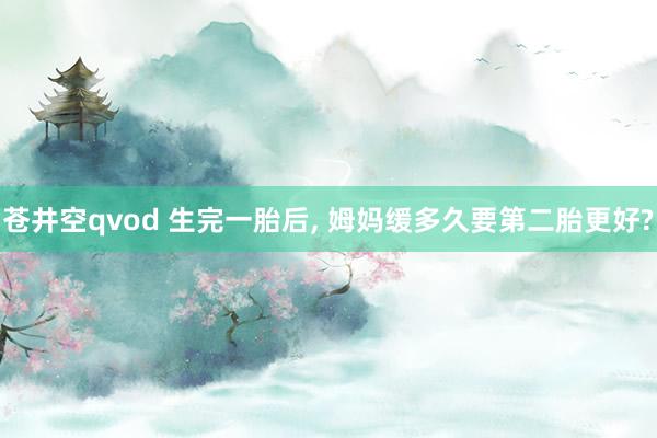 苍井空qvod 生完一胎后， 姆妈缓多久要第二胎更好?