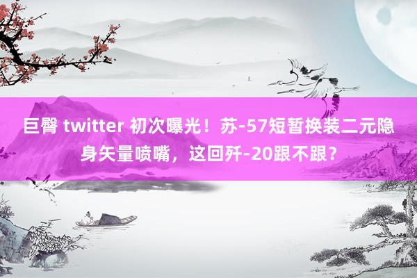 巨臀 twitter 初次曝光！苏-57短暂换装二元隐身矢量喷嘴，这回歼-20跟不跟？