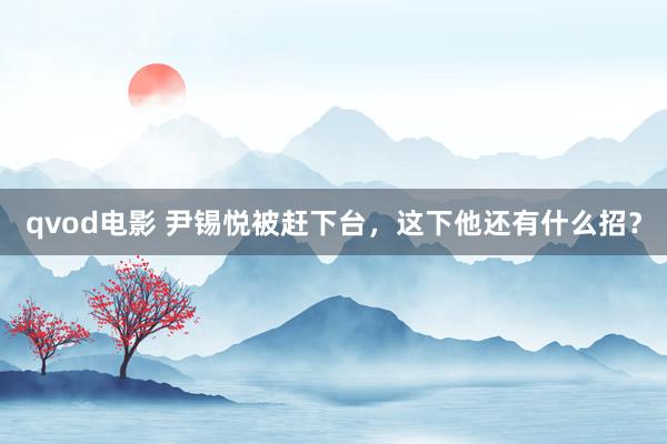 qvod电影 尹锡悦被赶下台，这下他还有什么招？
