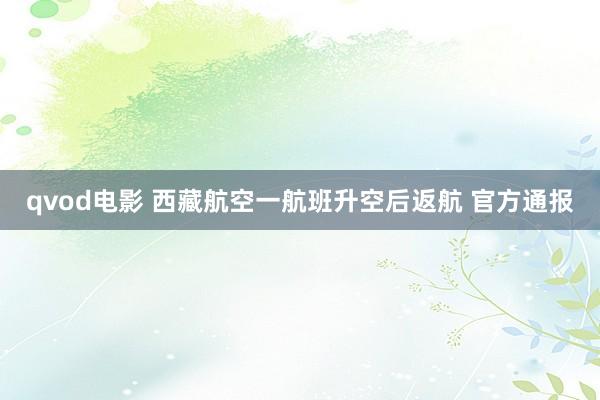 qvod电影 西藏航空一航班升空后返航 官方通报