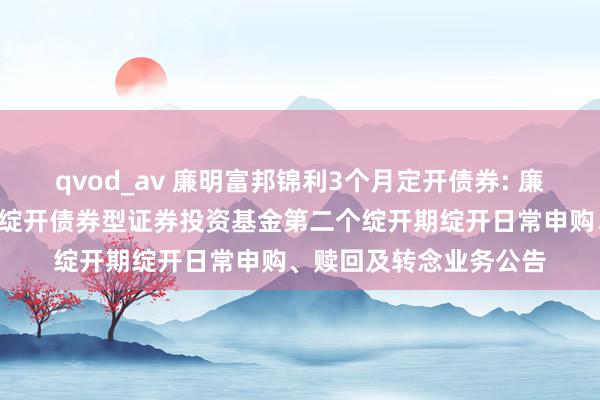 qvod_av 廉明富邦锦利3个月定开债券: 廉明富邦锦利3个月依期绽开债券型证券投资基金第二个绽开期绽开日常申购、赎回及转念业务公告